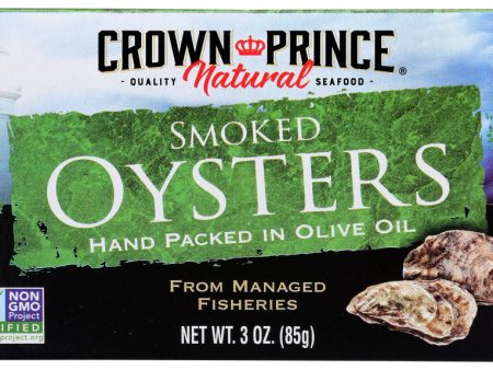 OYSTER CROWN PRINCE SMOKED IN OLIVE OIL   3 OZ   73230008511 For Discount