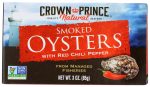 OYSTER CROWN PRINCE W CHILI SMOKED   10 OZ   73230008665 Online Sale