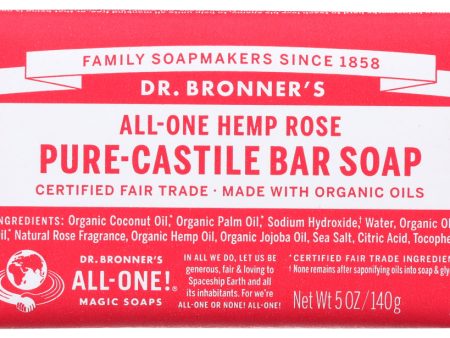 SOAP BAR DR BRONNERS  ROSE   5 OZ   018787788059 Sale