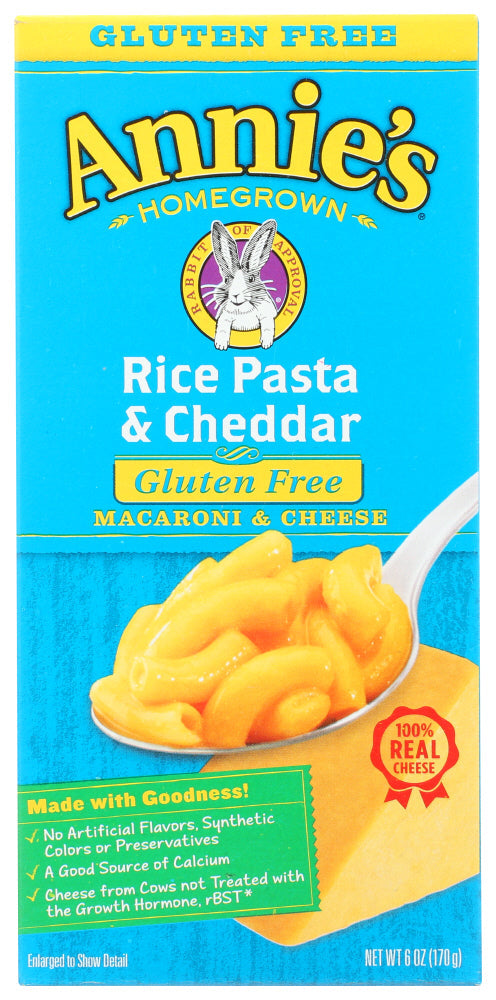 MAC & CHEESE ANNIE S HOMEGROWN RICE PASTA AND CHEDDAR GLUTEN FREE  6OZ   13562610013 For Discount