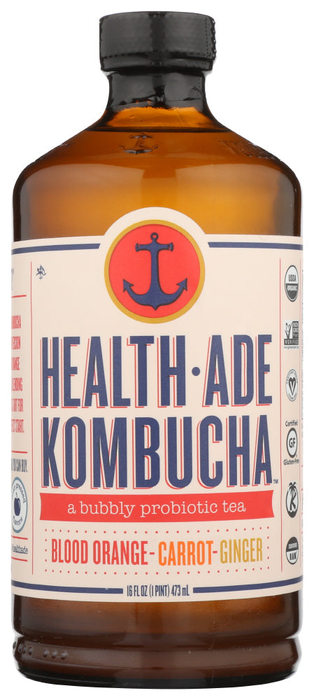 KOMBUCHA HEALTH-ADE BLOOD ORANGE CARROT GINGER ORGANIC 16 OZ  851861006164 Online Hot Sale