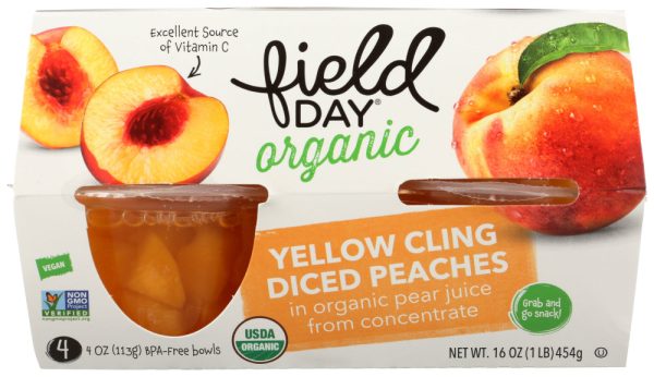 FRUIT FIELD DAY PEACH CUP ORGANIC   4 4 OZ   042563601942 Online Sale