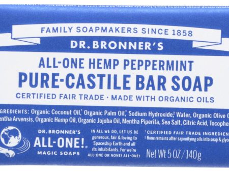 SOAP BAR DR BRONNERS  PEPPERMINT   5 OZ   018787785058 For Cheap