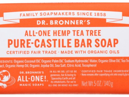 SOAP BAR DR BRONNERS  TEA TREE   5OZ   018787786055 For Sale