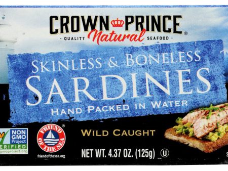 SARDINE CROWN PRINCE SKIN BONE-LESS   4.37 OZ   73230008382 Sale