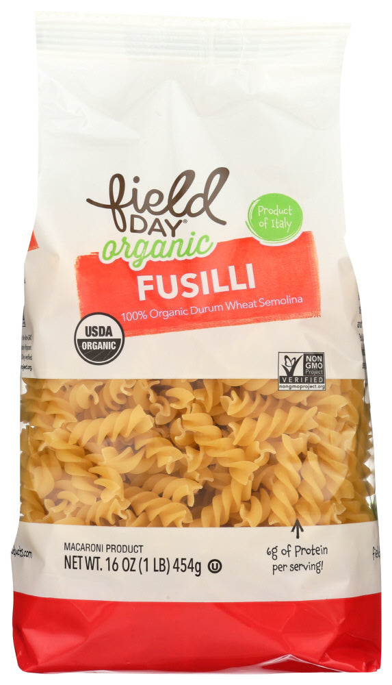 PASTA FIELD DAY FUSILLI ORGANIC   16 OZ   42563600105 Hot on Sale