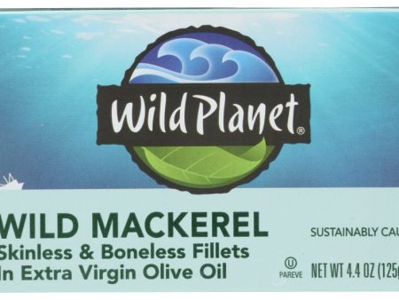 MACKEREL WILD PLANET FILLETS SKINLESS BONELESS   4.375 OZ   829696001265 Online Sale