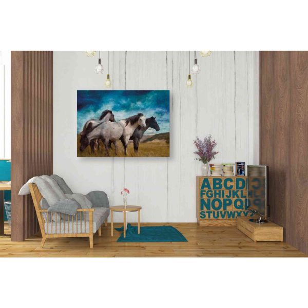 Starry Night Horse Herd  by Bluebird Barn, Canvas Wall Art Cheap