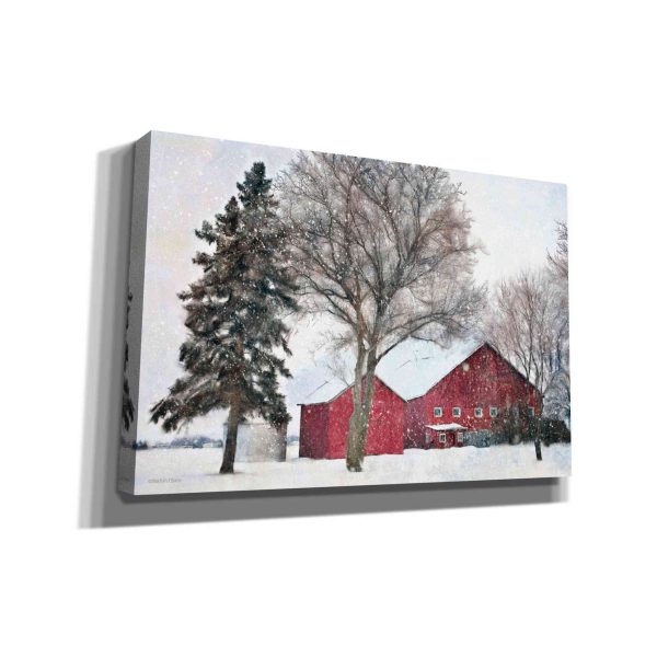 Snowy Barn  by Bluebird Barn, Canvas Wall Art Supply