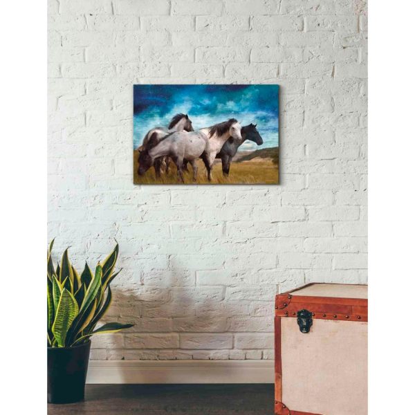 Starry Night Horse Herd  by Bluebird Barn, Canvas Wall Art Cheap