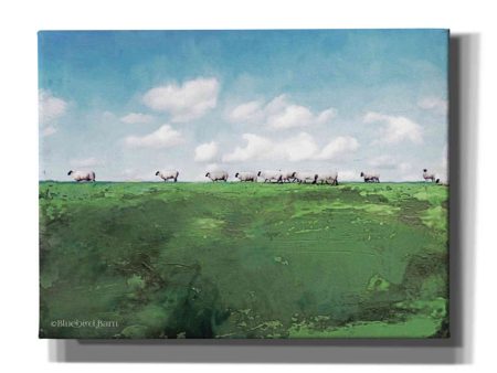 Distant Hillside Sheep by Day  by Bluebird Barn, Canvas Wall Art Discount