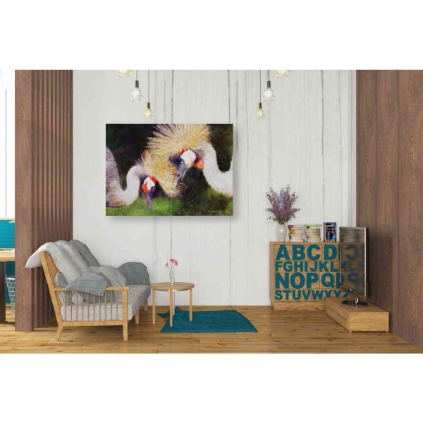 Two Cranes  by Bluebird Barn, Canvas Wall Art Cheap