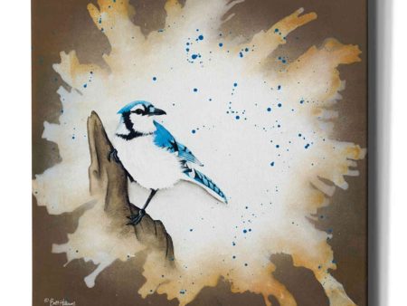 Weathered Friends - Blue Jay  by Britt Hallowell, Canvas Wall Art Hot on Sale