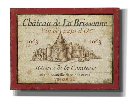 French Wine Label I  by Daphne Brissonet, Canvas Wall Art For Cheap