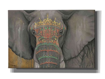 Tattooed Elephant  by Britt Hallowell, Canvas Wall Art Online Hot Sale