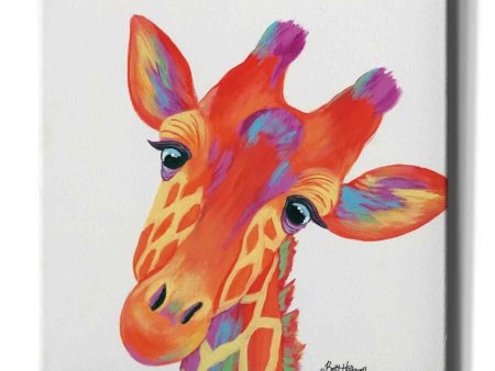 Cheery Giraffe  by Britt Hallowell, Canvas Wall Art Fashion