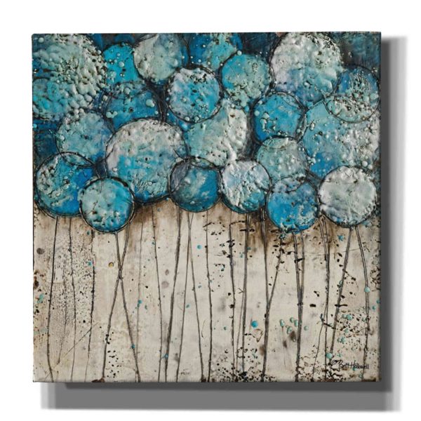 Bubble Trees in Blue  by Britt Hallowell, Canvas Wall Art Online