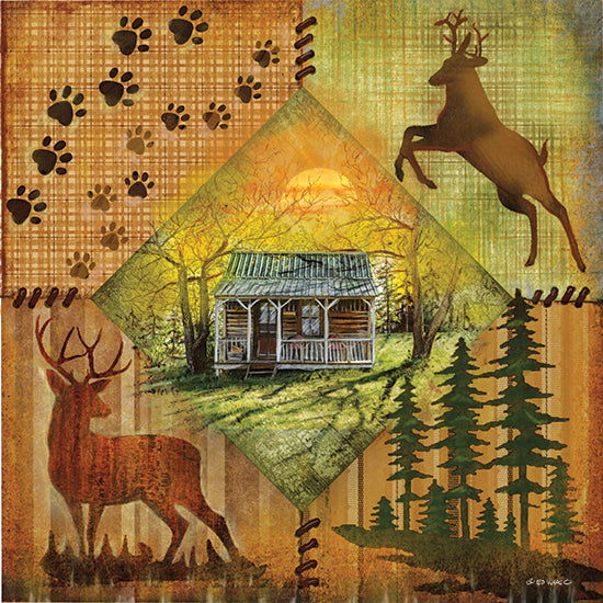 ED472 - Deer in the Woods - 12x12 on Sale