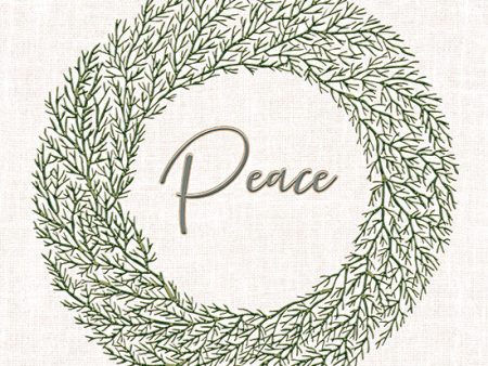 CIN3999 - Peace Embroidery Wreath - 12x12 Online Hot Sale