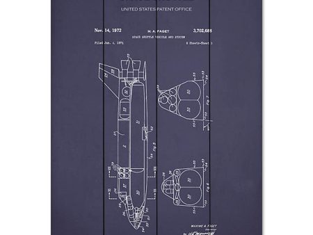 SB1129PAL - Space Shuttle Patent   - 12x16 Cheap