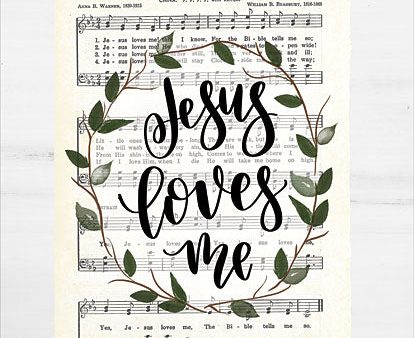 DUST434 - Jesus Loves Me Hymn   - 12x16 Cheap