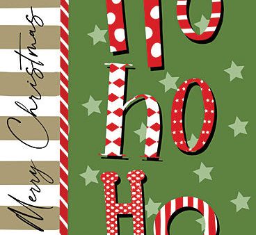 LAR578 - Merry Christmas Ho Ho Ho - 12x18 Cheap