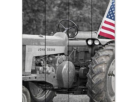 RIG101PAL - Tractor with American Flag - 16x12 Discount